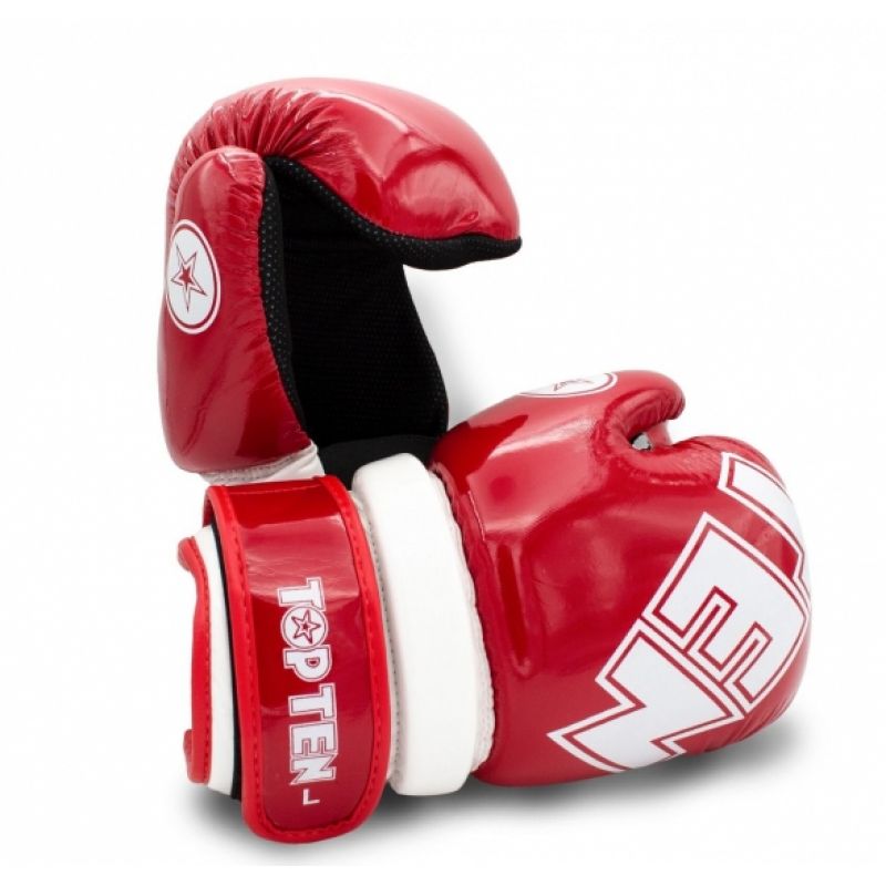 TOP TEN ROTT "GLOSSY BLOCK" Open Gloves jasnoniebieski+xs kesztyű
