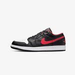 AIR Jordan 1 LOW Black/Fire Red/White sports - piros cipő