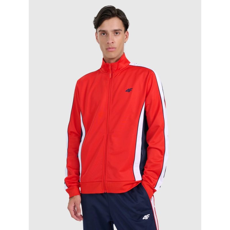 Men's zip-up sweatshirt without hood 4F 4FRAW25TSWSM2459-62S pulóver
