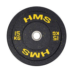 HMS YELLOW BUMPER Olympic Plate 15 kg fekete edzőfelszerelés 17-61-027