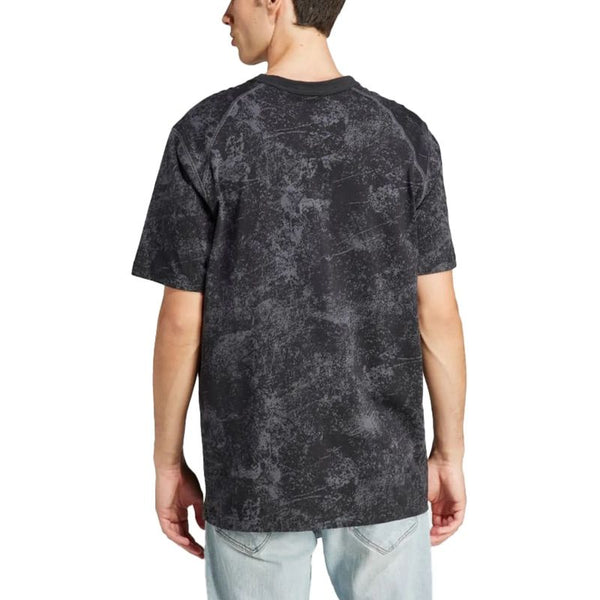 adidas Men's cotton t-shirt Adventure Allover Print Tee Black stylish black (IJ0711) Ruházat