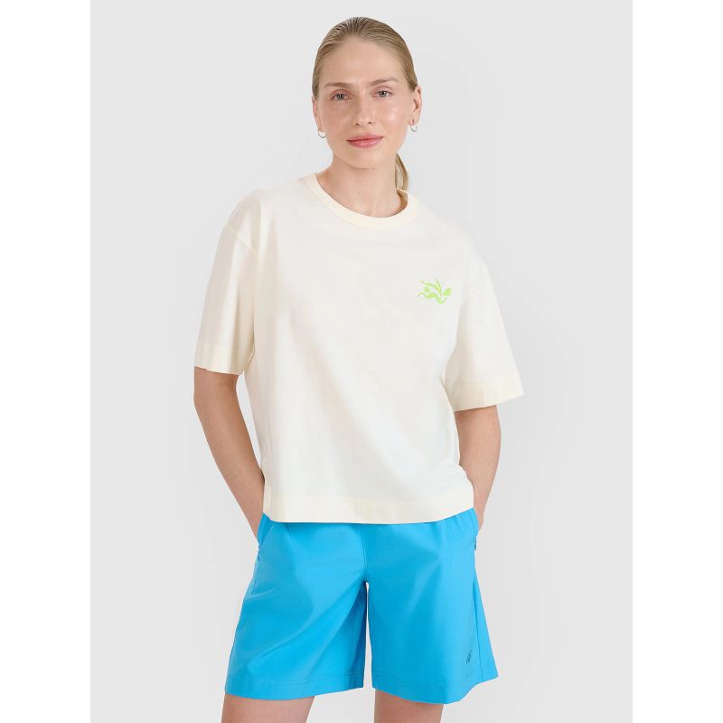 Women's regular printed T-shirt 4F 4FWSS25TTSHF1967-11S póló
