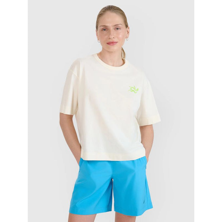 Women's regular printed T-shirt 4F 4FWSS25TTSHF1967-11S póló