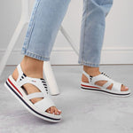 Rieker W V02Y5 wedge white fehér sandals