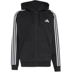Adidas Men's Essentials 3-Stripes Fleece Full-Zip Hoodie fekete ruházat KY6559