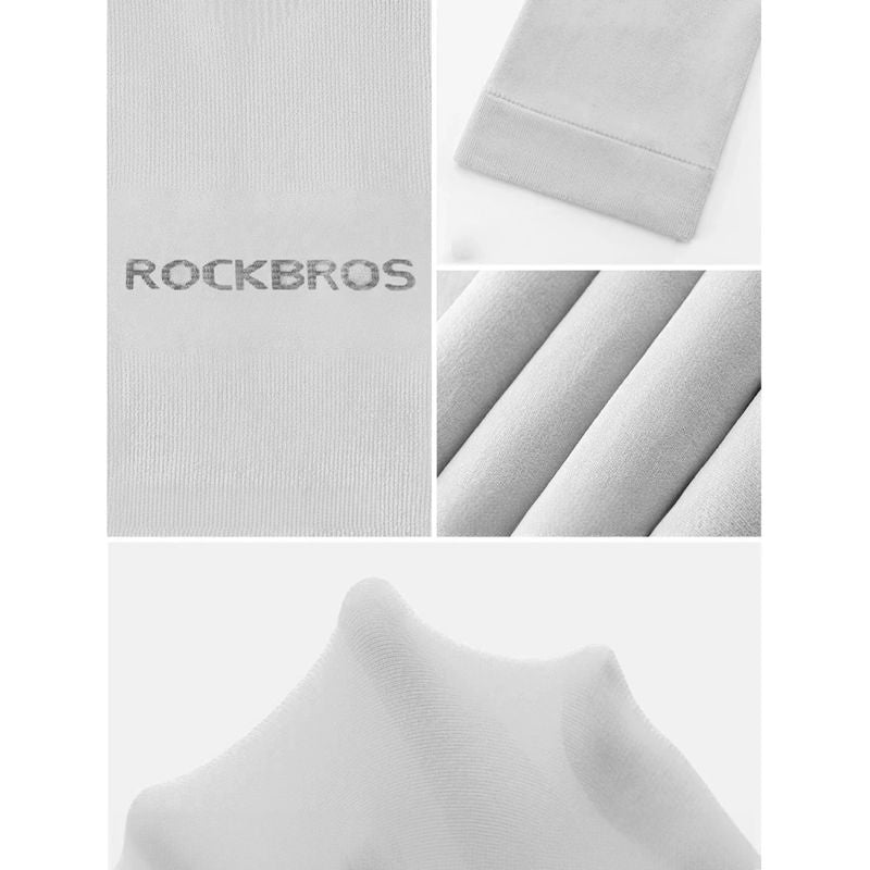 Rockbros cycling sleeves - white (2 pcs.)