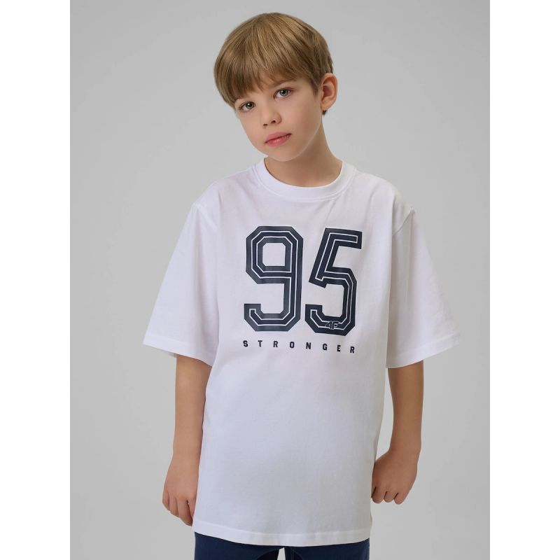 4F Boy's loose T-shirt with print 158/164 póló 4FJRSS26TTSHM3786-10S