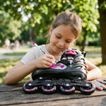 NH10907 4in1 ROLLER SKATES WITH EXTENDED HOCKEY BLADES TINTS PINK SIZE L (39-42) NILS EXTREME rózsaszín utcai cipő
