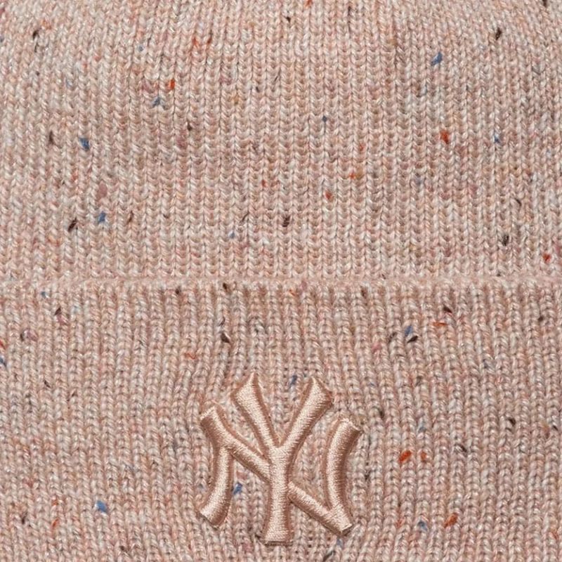 New Era Women’s Glitter Beanie New York Yankees Hat Beige bézs kötött sapka 60691293