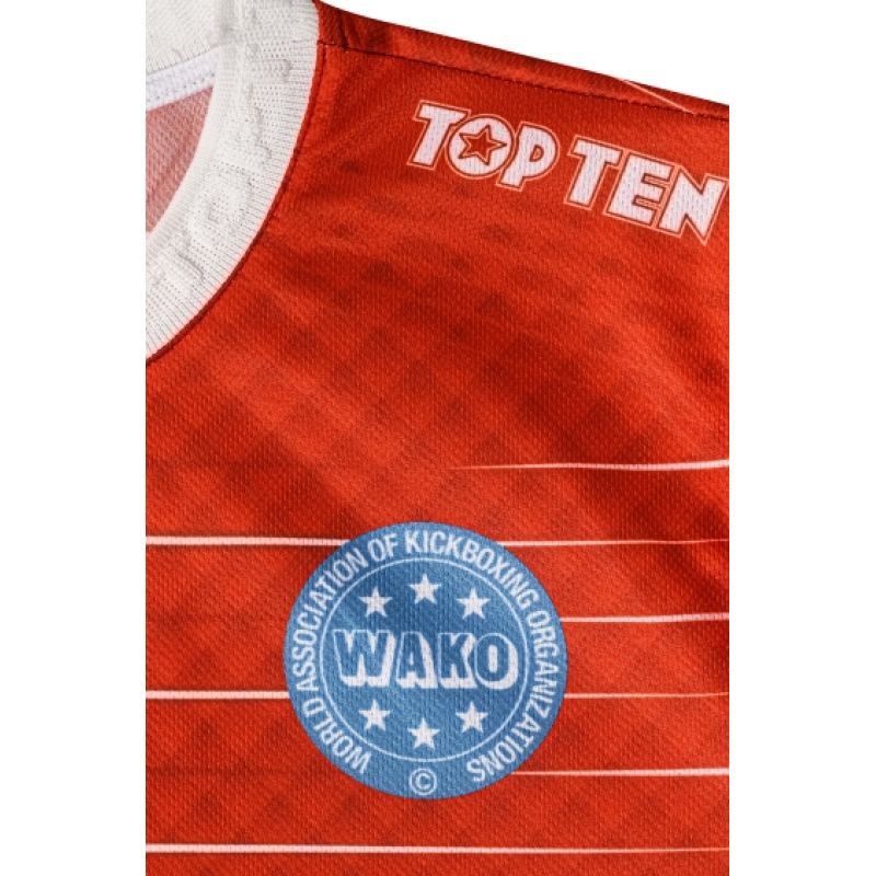TOP TEN "WAKO" light contact (WAKO APPROVED) czerwony+m póló