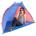 Enero BEACH SHELTER SUN BLUE-RED CAMP piros tents, tourist equipment