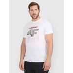4F Men's regular printed T-shirt póló 4FRAW25TTSHM3612-10S
