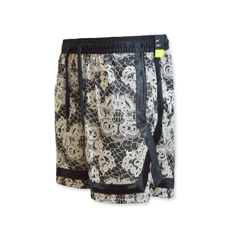 Nike Fly Crossover AOP Black/Light Bone women's - DC0869-010 fekete short