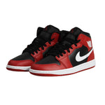 AIR Jordan 1 Mid Men's Basketball Black/Gym Red/White - piros cipő