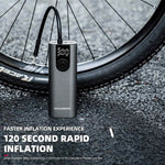 Rockbros 42720001001 Electric Bike Pump with LED Display + USB-C - USB-A Cable - Black fekete pumps