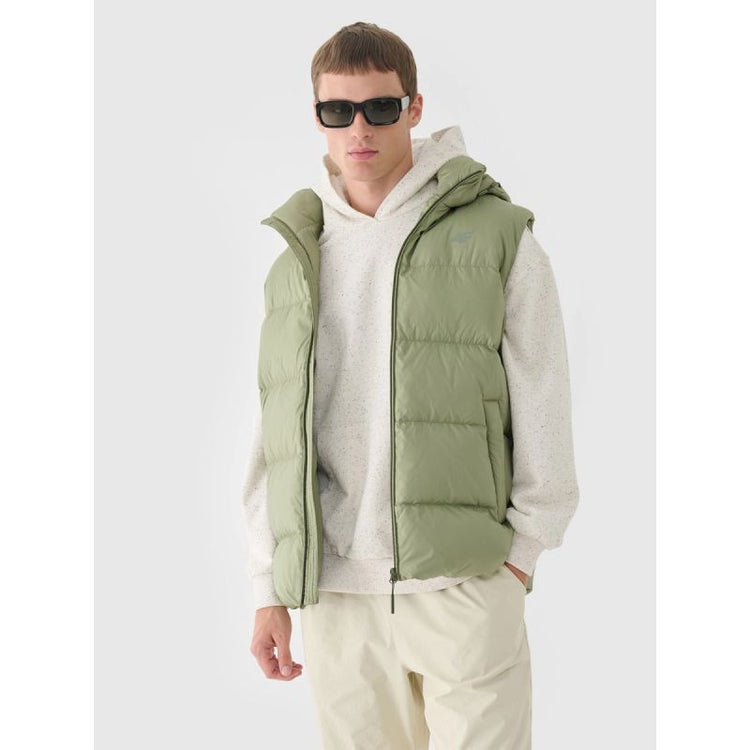 Men's down vest with natural filling 4F 4FWAW24TVJAM148-43S mellény