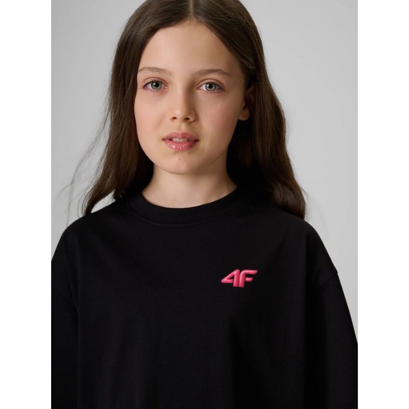 4F Girls' loose plain T-shirt 158/164 ruházat 4FJRSS26TTSHF3984-20S