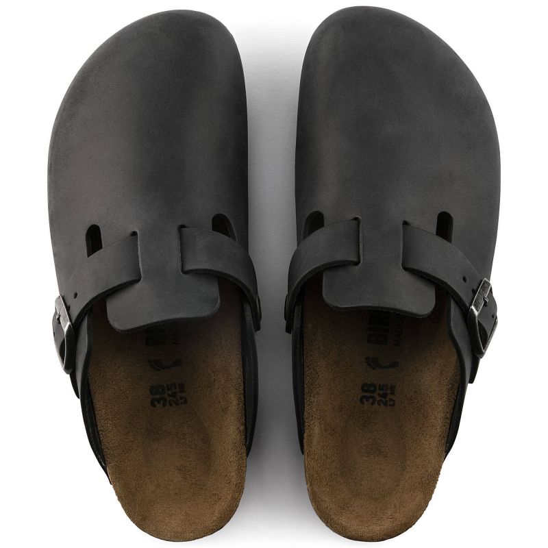 Birkenstock Boston Black women's/men's clogs, oiled leather, narrow slippers (0059463) Kiegészítő