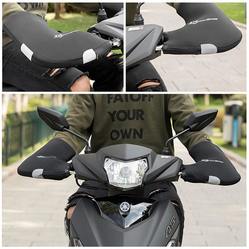 Rockbros D16-B Motorcycle-Compatible Windproof Waterproof Handlebar Gloves - Black fekete kesztyű