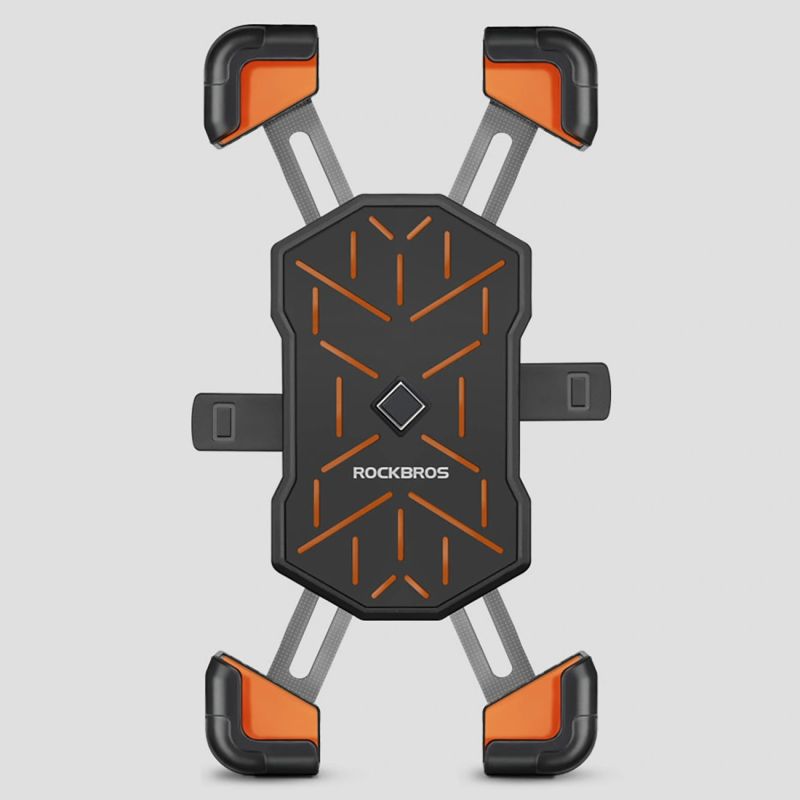 Rockbros HW-117 Handlebar Clamp Phone Holder - Black and Orange czarny || pomarańczowy phones and accessories