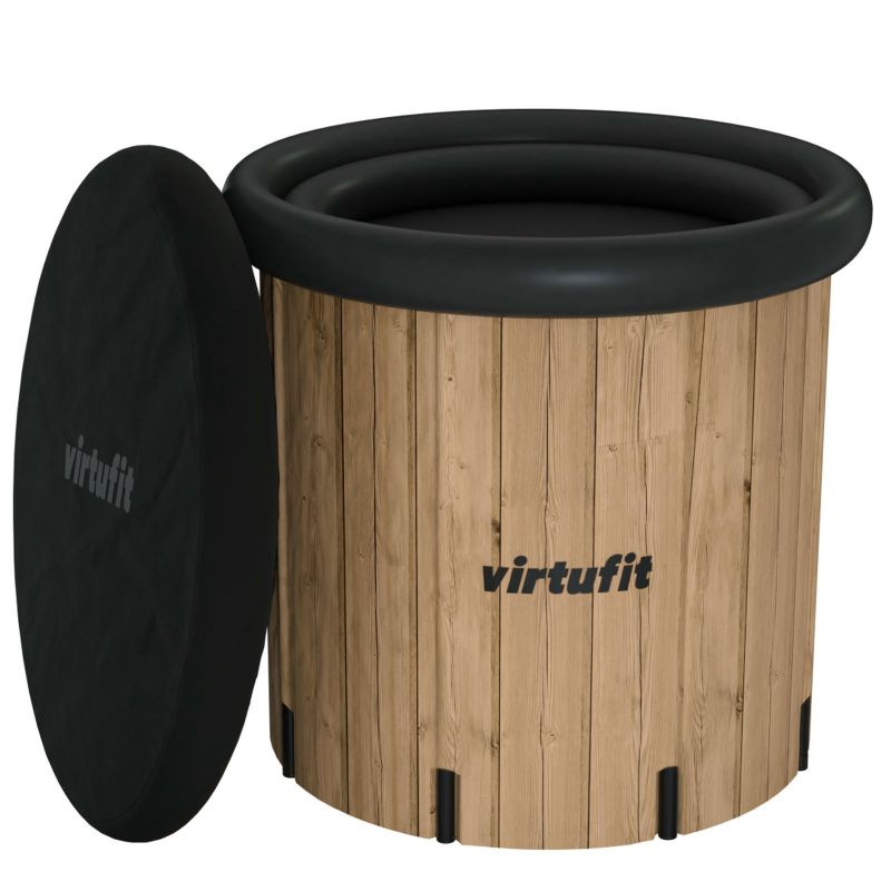 Virtufit Ice Bath Xxl - 375 Liters - Imitation Wood - With Accessories Egyéb