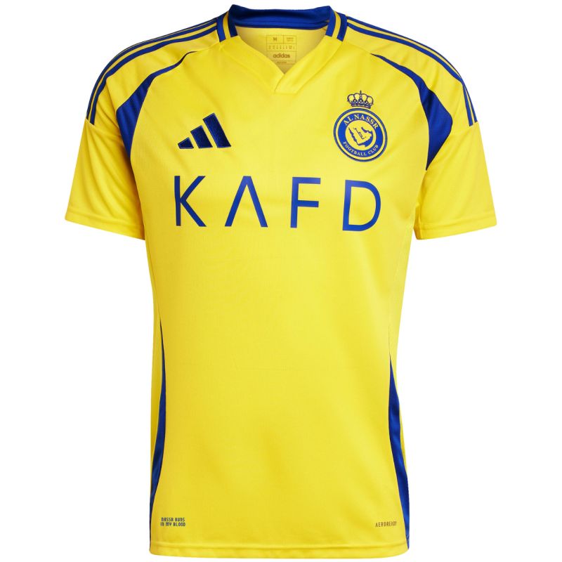 Adidas Al Nassr FC 24/25 Ronaldo Home Men's Jersey, Yellow, sárga férfi póló JP0459