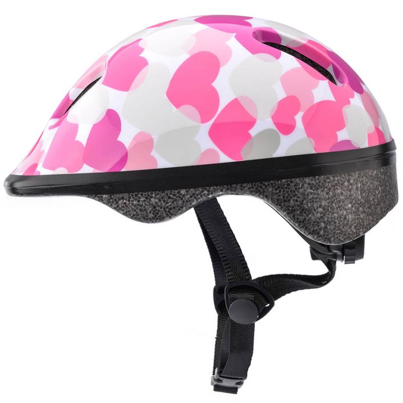 Meteor KS06 Hearts pink bike helmet size S 48-52cm Jr rózsaszín helmets