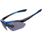 Rockbros polarized sunglasses 5 lenses blue kék glasses, training equipment