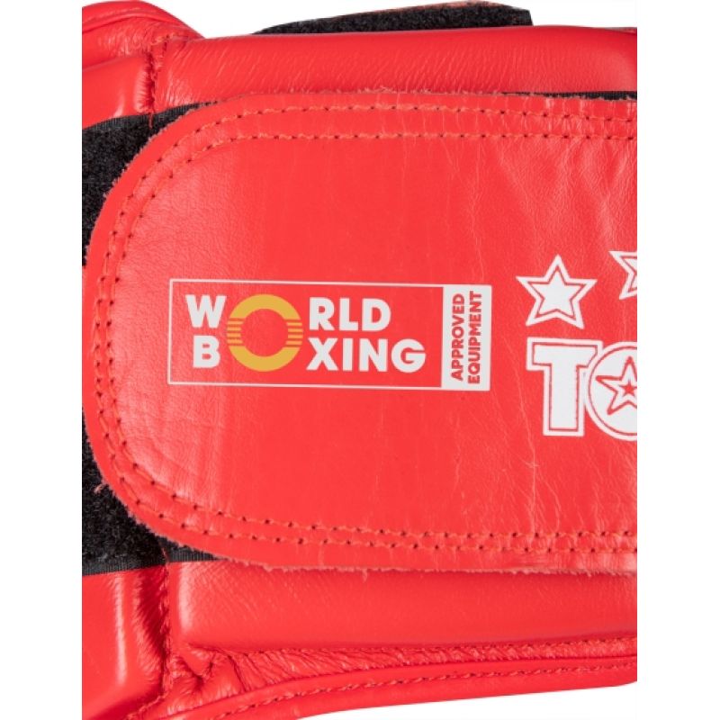 TOP TEN KTT-COMPETITION tournament boxing helmet (WORLD BOXING APPROVED) czerwony+l helmets, martial arts equipment