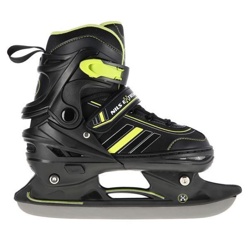 Nils Extreme Nh18191 2in1 Roller Skates -Lime Size L (39-43) With Replaceable Hockey Blade fekete görkorcsolya