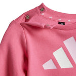 Adidas Essentials Pink and Gray Kids Tracksuit JY0303
