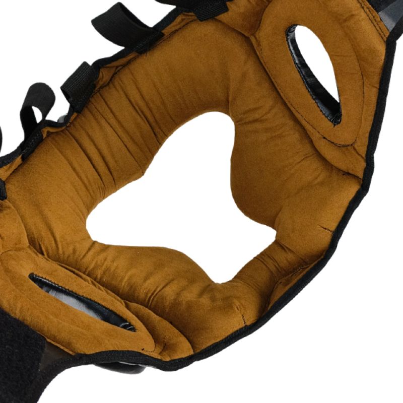 MASTERS FIGHT EQUIPMENT KSS-PU-BLACK boxing helmet fekete védőfelszerelés 02501-M