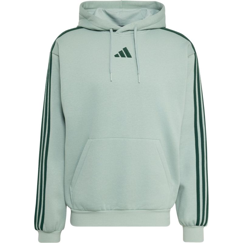 Adidas Men's Essentials 3-Stripes Fleece Hoodie light zöld férfi kapucnis pulóver KY4172