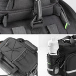 Rockbros A6-03BK bicycle for trunk 35 l with fold-out pockets - black fekete táska