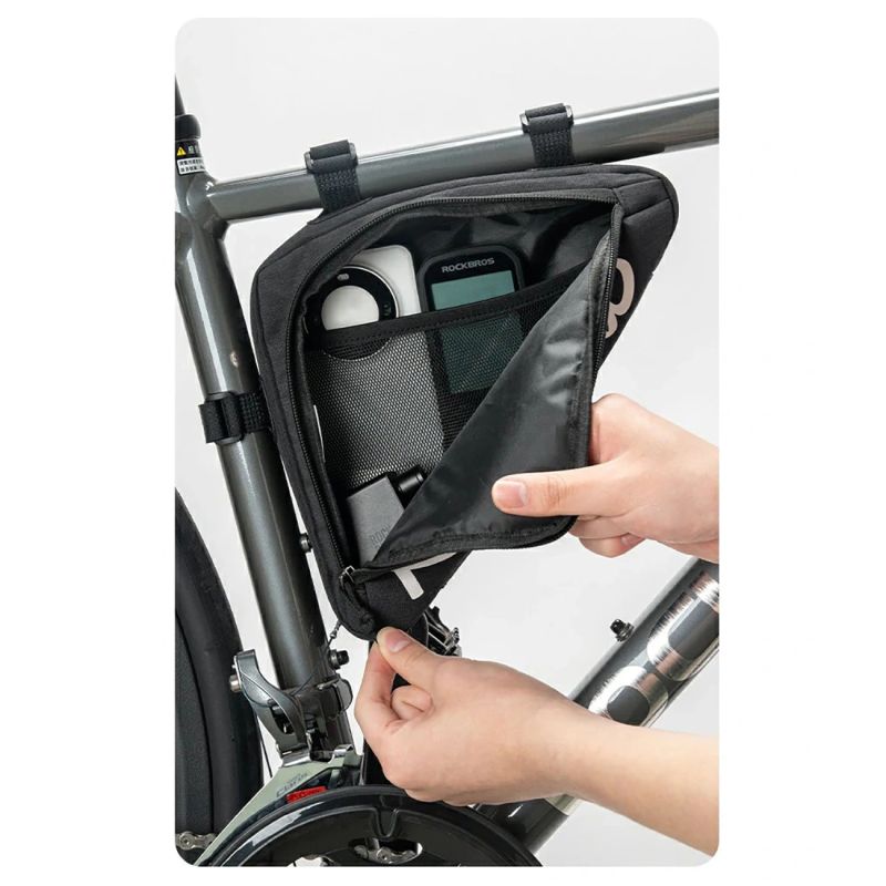 Rockbros G002 Flash Journey Triangle Frame Bike 1.4L - Black 1.4 l \ czarny táska