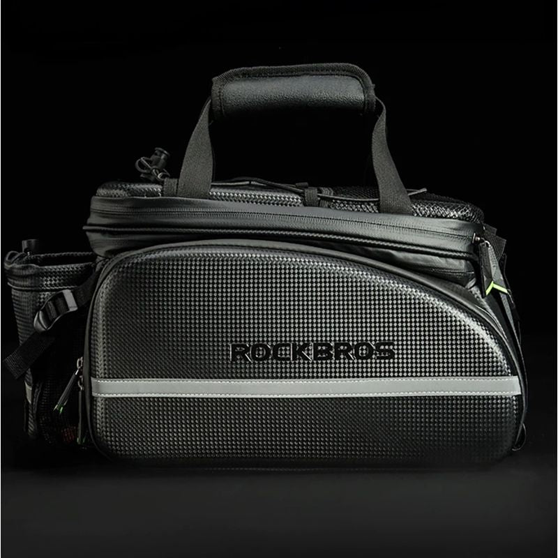 Rockbros A6-6 bicycle for trunk, 35 l, with fold-out pockets - black fekete táska