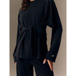 4F Women's regular sweatshirt with ties and modal pulóver 4FRSS26TSWSF2784-20S