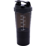 Pure 2 Improve Fitness Shaker Bottle 500ml Black fekete water bottles, nutrients and supplements, training equipment