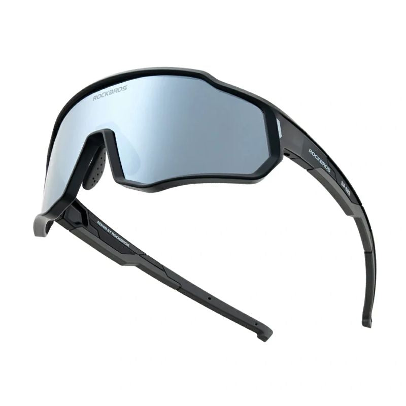 Rockbros SP383 Night Hunter Cycling Glasses - Black Sandblasted Frame, Polarized White Mirror Lenses czarny úszás kiegészítő 5907769384219-211765