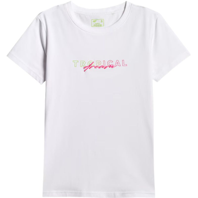 4F Women's T-shirt F2717 white 10S fehér póló 4FWSS26TTSHF271710S
