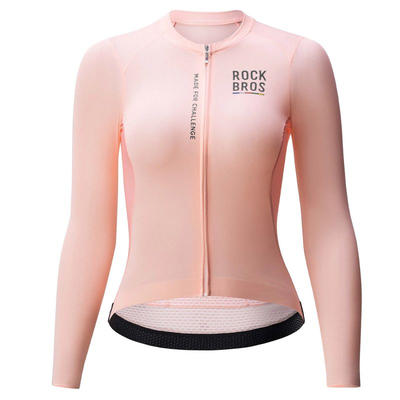 Rockbros 15110012010 ROAD TO SKY women's cycling jersey long sleeve S - pink s \ różowy póló