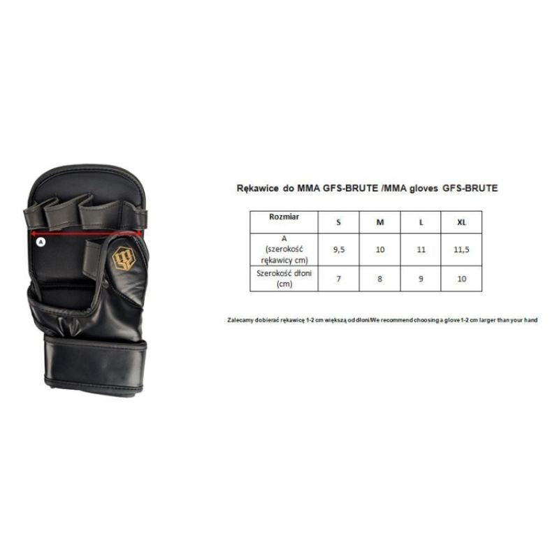 MASTERS FIGHT EQUIPMENT GFS-BRUTE MMA Gloves kesztyű 010113-M
