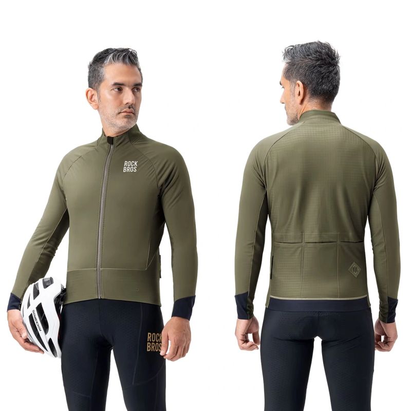 Rockbros Winter Fleece Double Layer Cycling Size XL - Green zielony \ xl dzseki