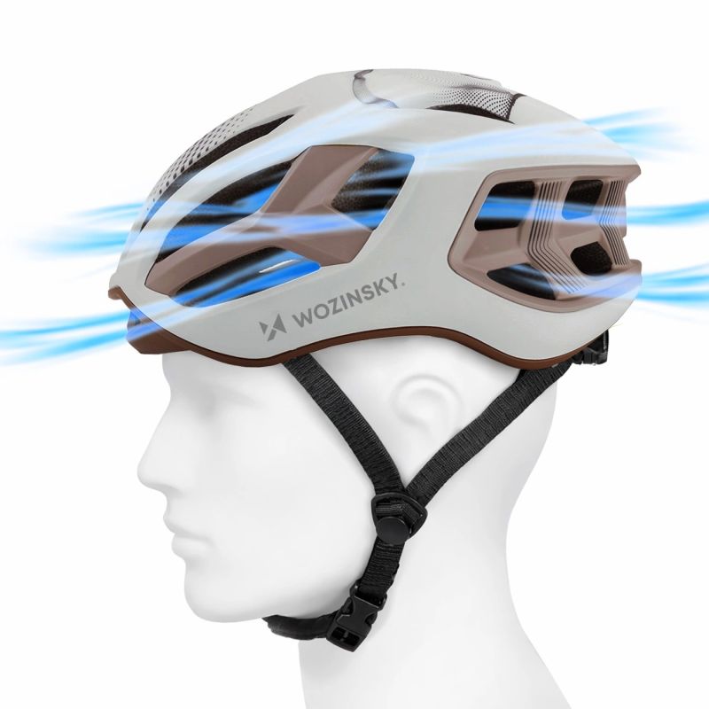 Wozinsky Ultralight Road Bike Helmet M - Taupe védőfelszerelés HT-68T-199808
