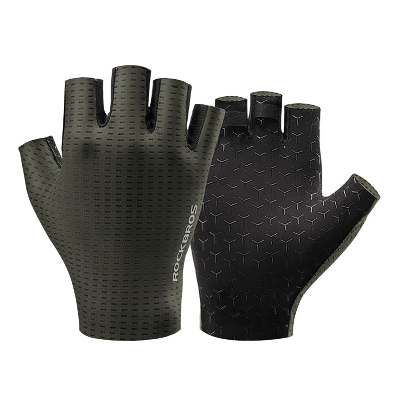 Rockbros Breathable Short Finger Cycling Gloves, Size: XXL - Green zielony \ xxl kesztyű