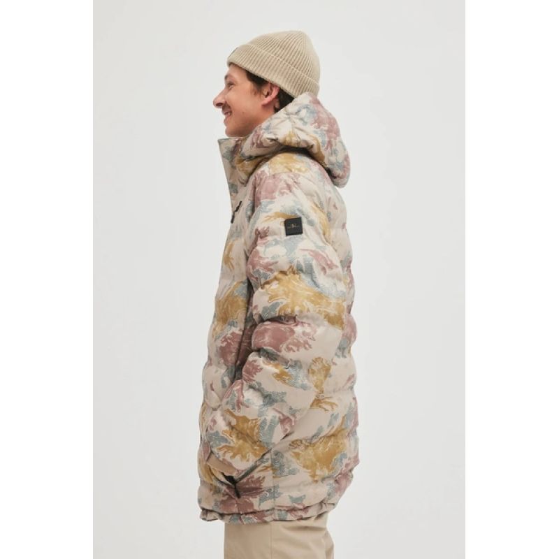 O'Neill Men's Winter Sports Xtrm Mountain Snowboard Ski 5K Beige bézs dzseki