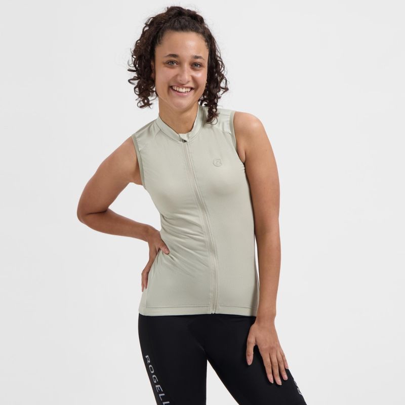 Rogelli women's sleeveless cycling jersey ESSENTIAL taupe női kerékpáros ruha SIRC2020001.920.XS