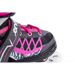 Enero Pro Roller Skates-Roller Skates-Ice Skating 4in1 Led 34-37 Pink-Gray szürke skates, roller skates