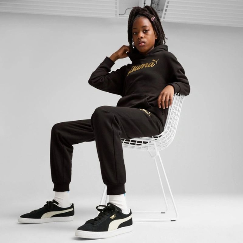 Puma ESS+ Script kangaroo sweatshirt for girls