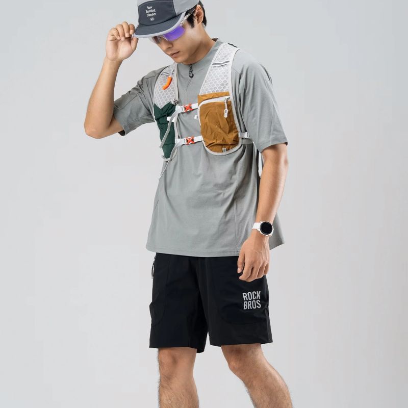 Rockbros with belt size M - black czarny \ m short